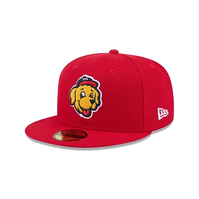 Casquette ajustée 59FIFTY pour homme New Era Red Toledo Mud Hens Theme Nights