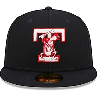 Men's New Era Navy Toledo Mud Hens Authentic Collection 59FIFTY Fitted Hat