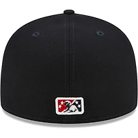 Men's New Era Navy Toledo Mud Hens Authentic Collection 59FIFTY Fitted Hat