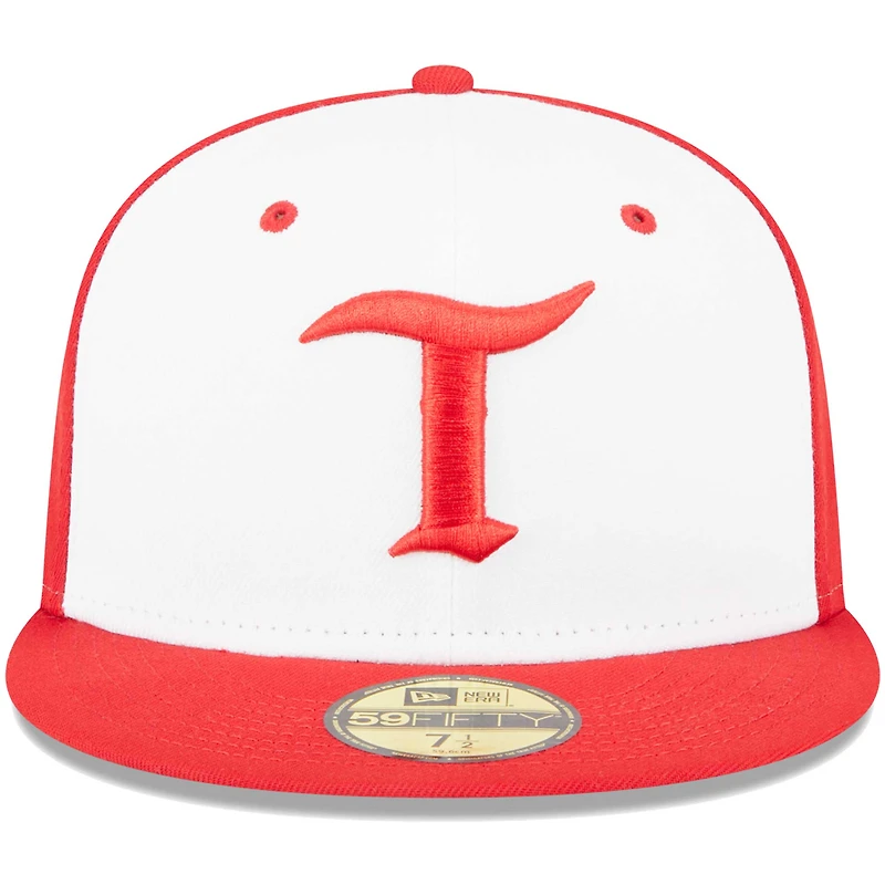 Casquette ajustée New Era Toledo Mud Hens Theme Nights Tigers 59FIFTY pour homme, blanc