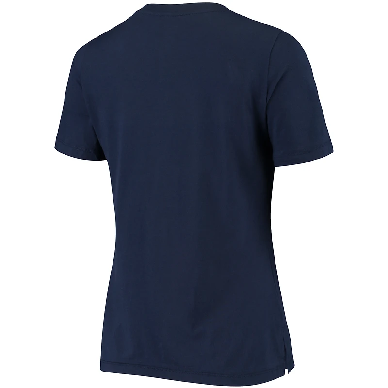Women's Under Armour Navy Toledo Mud Hens Performance V-Neck T-Shirt