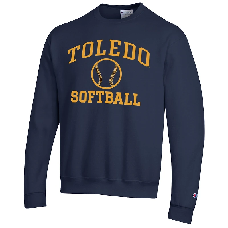 Sweat-shirt Champion bleu marine pour homme, Icon Softball Powerblend, Toledo Rockets
