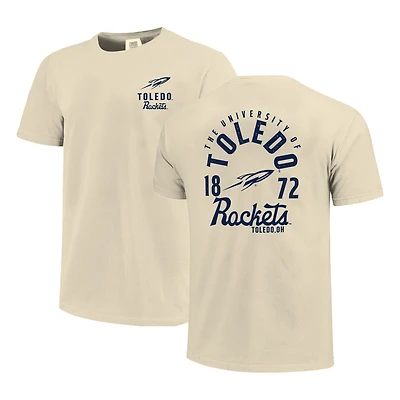 Men's Cream Toledo Rockets Comfort Colors Mascot Overlay T-Shirt