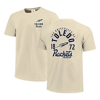 Men's Cream Toledo Rockets Comfort Colors Mascot Overlay T-Shirt