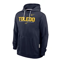 Sweat à capuche Nike bleu marine Toledo Rockets 2025 Sideline Standard Issue Dri-FIT pour homme