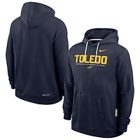 Sweat à capuche Nike bleu marine Toledo Rockets 2025 Sideline Standard Issue Dri-FIT pour homme