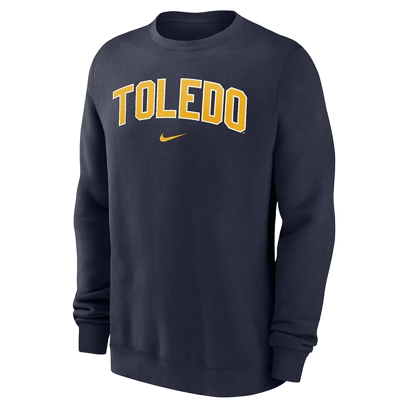 Sweat-shirt en molleton Nike Arch Club bleu marine pour homme Toledo Rockets