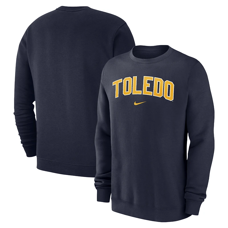 Sweat-shirt en molleton Nike Arch Club bleu marine pour homme Toledo Rockets
