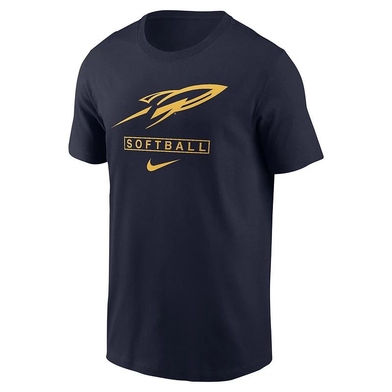 T-shirt de softball Nike bleu marine pour homme Toledo Rockets