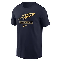 T-shirt de softball Nike bleu marine pour homme Toledo Rockets