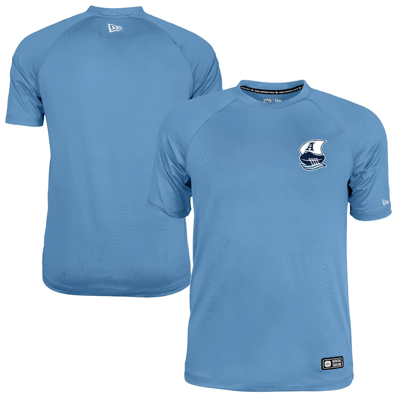 T-shirt raglan New Era bleu clair pour homme, Toronto Argonauts 2026 Sideline Cavort