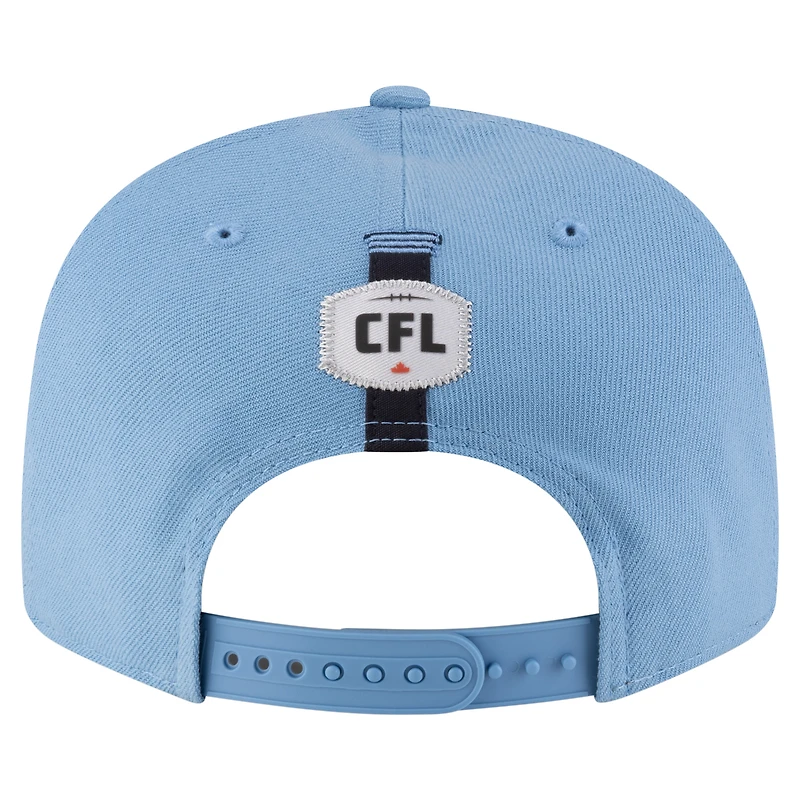 Casquette snapback 9FIFTY Sideline bleu clair New Era pour homme des Argonauts de Toronto