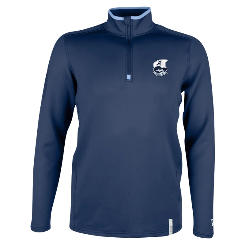 Veste à quart de zip New Era pour hommes, bleu marine, Toronto Argonauts Sideline Edge