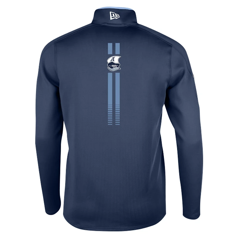 Veste à quart de zip New Era pour hommes, bleu marine, Toronto Argonauts Sideline Edge