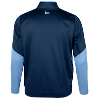 Men's New Era Navy Toronto Argonauts Sideline Performance Fleece Quarter-Zip Top