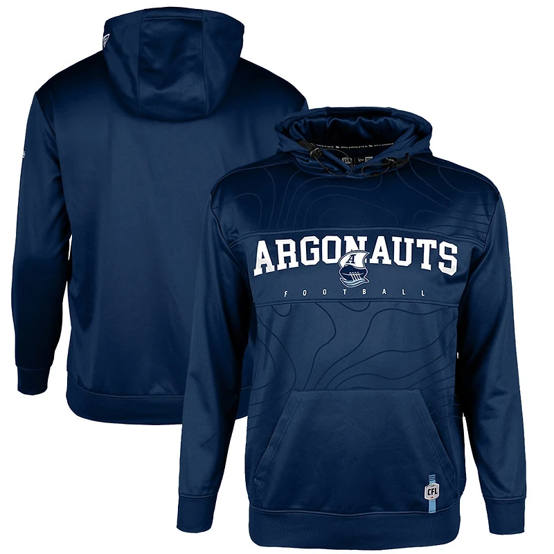 Sweat à capuche Performance Sideline bleu marine New Era pour homme des Toronto Argonauts