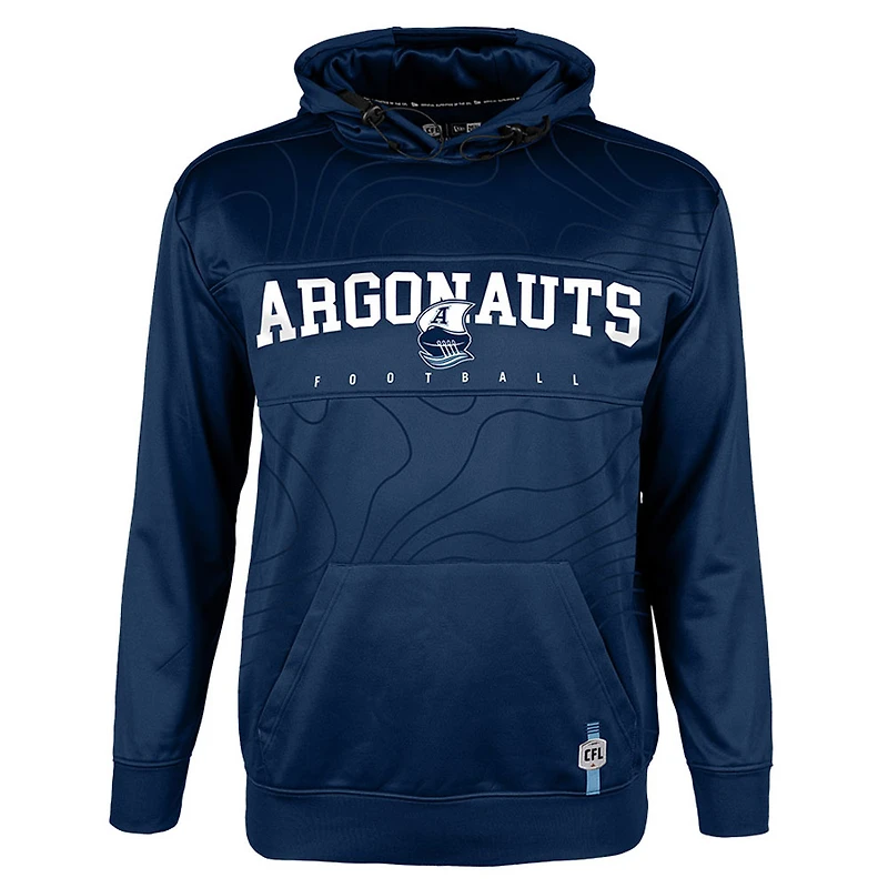 Men's New Era Navy Toronto Argonauts Sideline Performance Pullover Hoodie