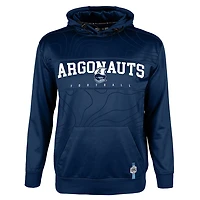 Men's New Era Navy Toronto Argonauts Sideline Performance Pullover Hoodie