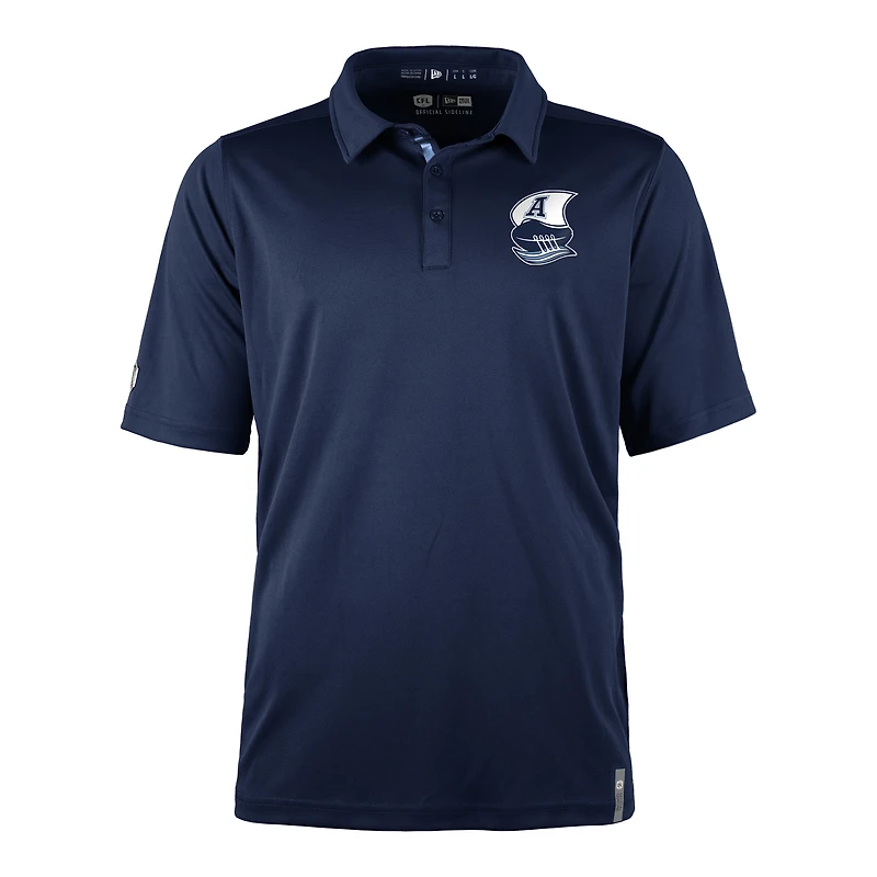 Men's New Era Navy Toronto Argonauts Sideline Roster Performance Polo