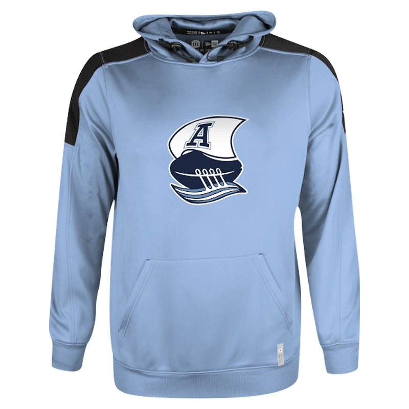 Sweat à capuche New Era bleu marine pour hommes des Argonauts de Toronto Sideline Shuffle