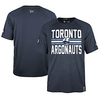 T-shirt pour homme New Era bleu marine Toronto Argonauts Sideline Varsity Performance