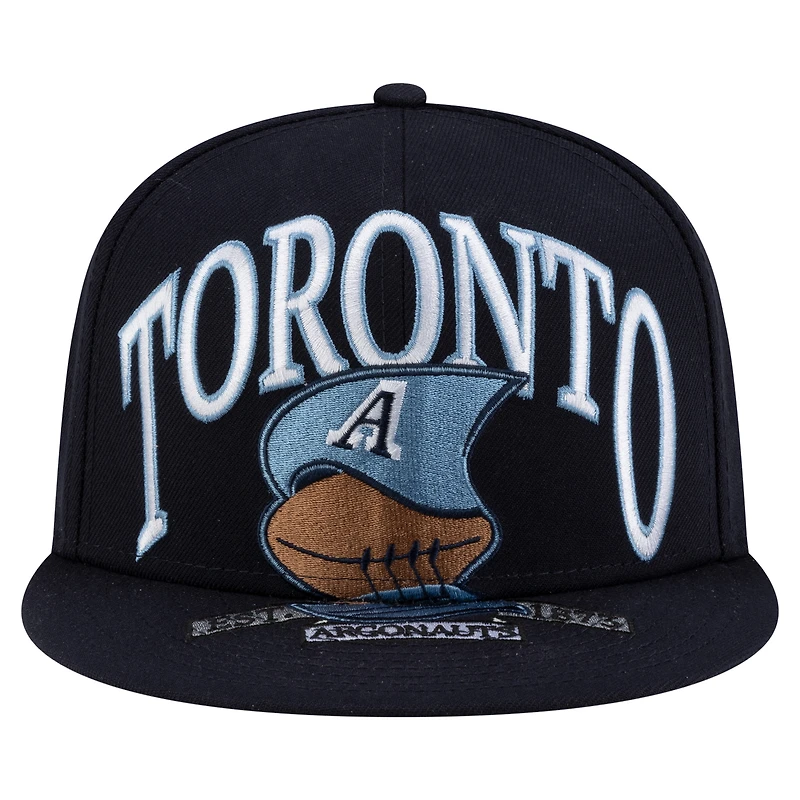 Men's New Era Navy Toronto Argonauts Turf Traditions 9FIFTY Snapback Hat
