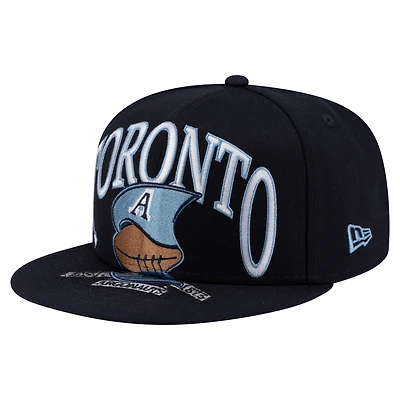 Men's New Era Navy Toronto Argonauts Turf Traditions 9FIFTY Snapback Hat