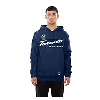 Men's New Era Navy Toronto Argonauts Turf Traditions Mineral Wash Vintage Fleece Hoodie