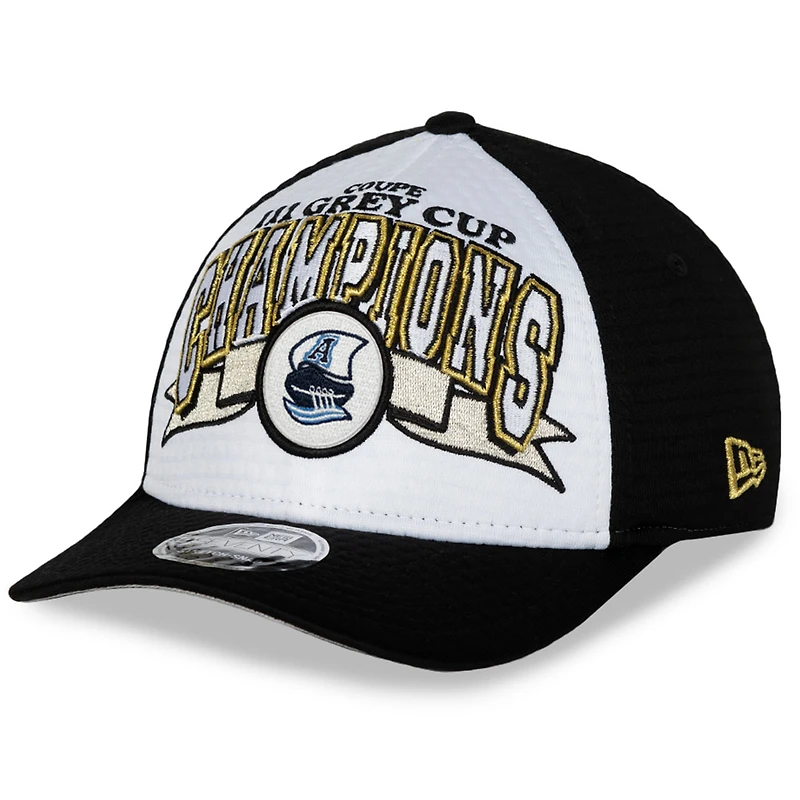 Casquette extensible à bouton-pression 9SEVENTY pour hommes des Argonauts de Toronto de New Era, champions de la 111e Coupe Grey, vestiaire
