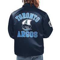 Veste d'entraîneurs à bouton-pression complète Starter pour hommes, bleu marine, Toronto Argonauts Option Route