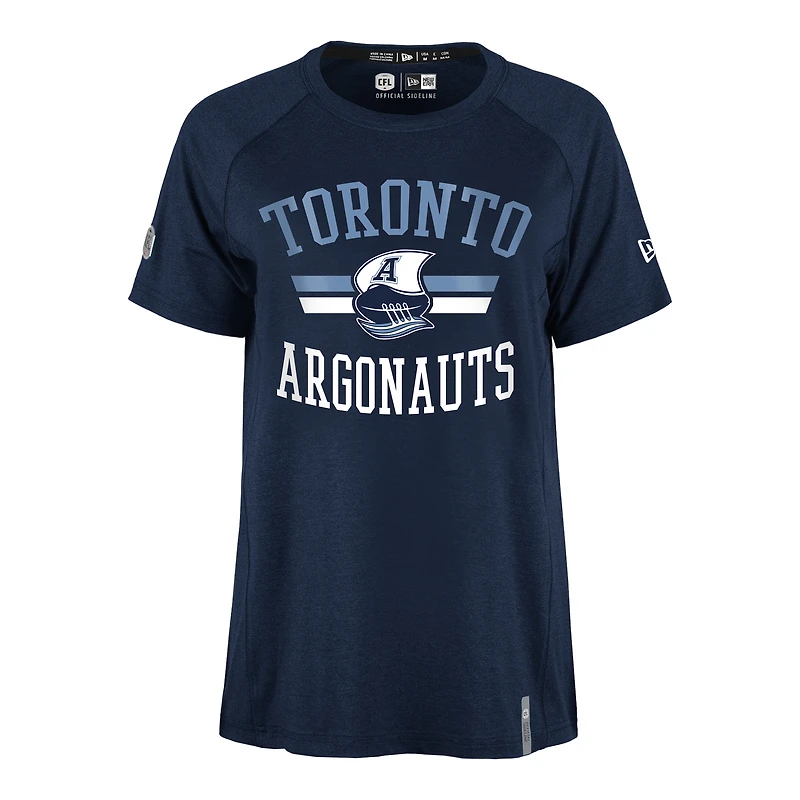 Women's New Era Navy Toronto Argonauts Sideline Circuit Performance T-Shirt