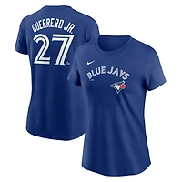 T-shirt Nike Vladimir Guerrero Jr. Royal Toronto Blue Jays pour femmes avec nom et numéro
