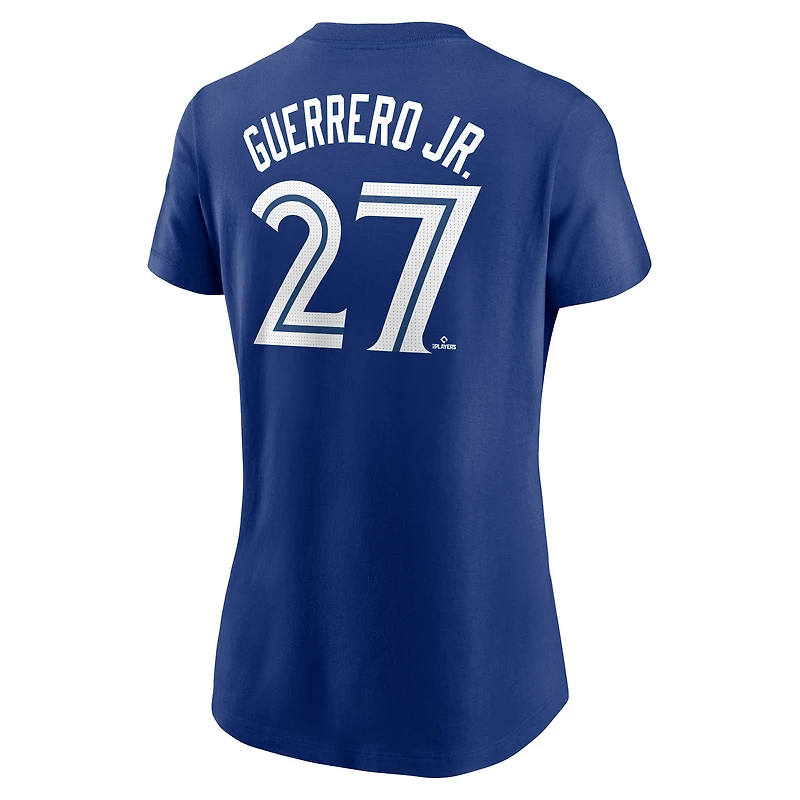 T-shirt Nike Vladimir Guerrero Jr. Royal Toronto Blue Jays pour femmes avec nom et numéro