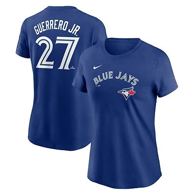 Women's Nike Vladimir Guerrero Jr. Royal Toronto Blue Jays Name & Number T-Shirt