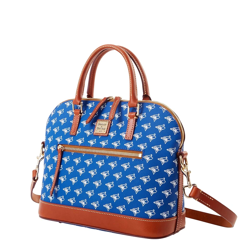 Dooney & Bourke Toronto Blue Jays Signature Dôme Zip Satchel Purse