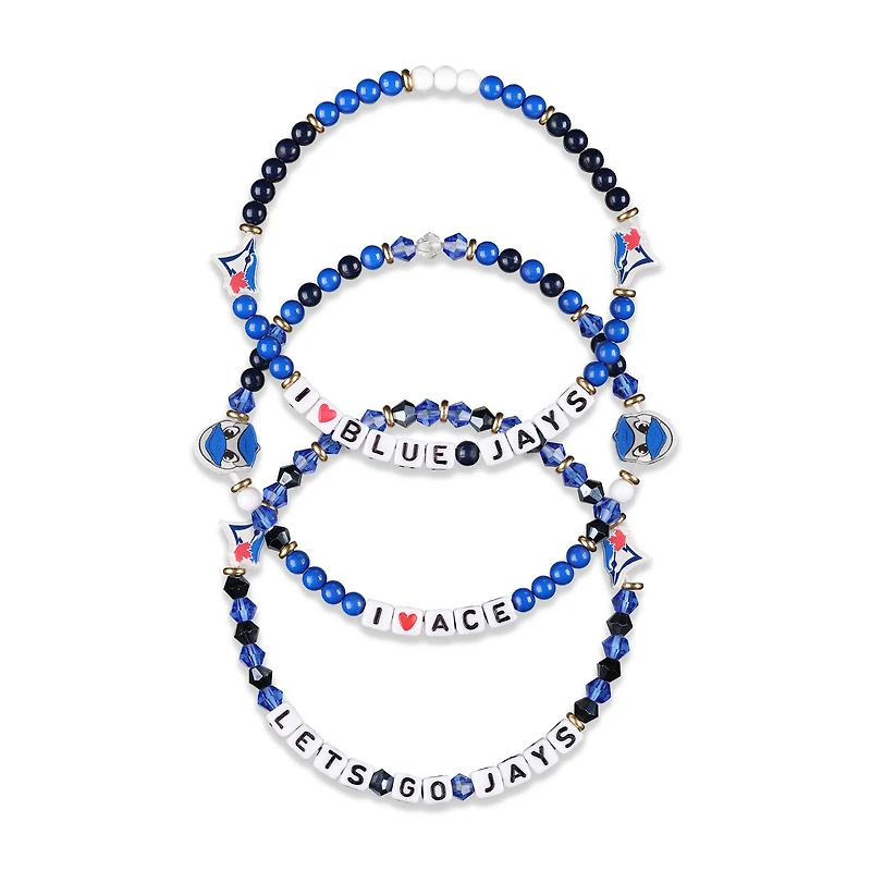 Ensemble de 3 bracelets d'amitié FOCO des Blue Jays de Toronto
