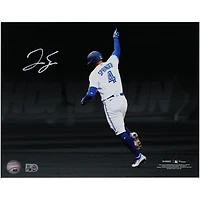 Photographie autographiée de 11"x 14" de George Springer, représentant un coup de circuit des Blue Jays de Toronto