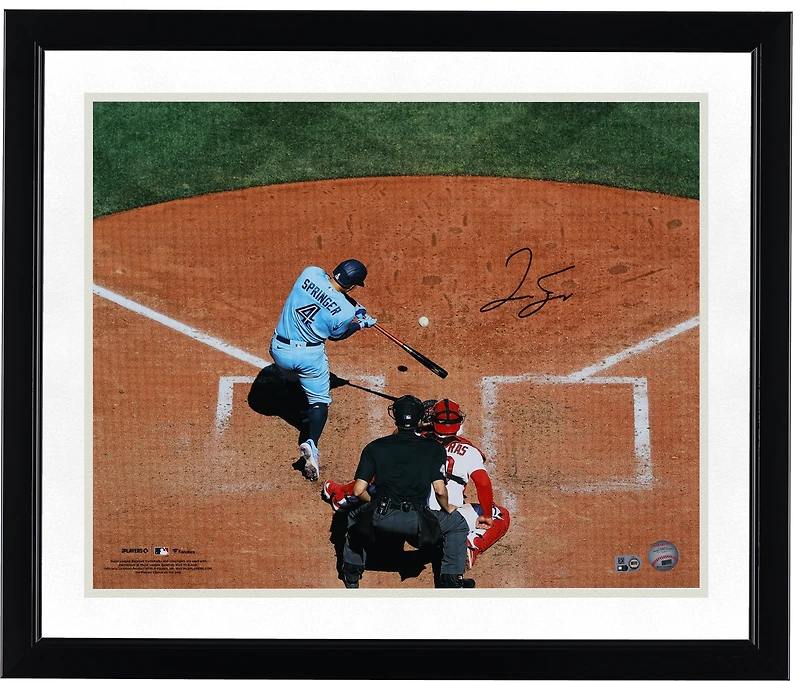 George Springer Toronto Blue Jays Autographed 16" x 20" Batting Top View Photograph