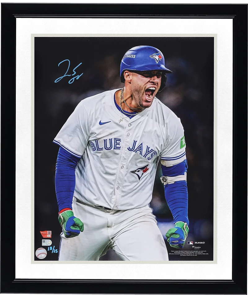 George Springer Toronto Blue Jays Autographed 16" x 20" Unleashed Photograph - Limited Edition of 25