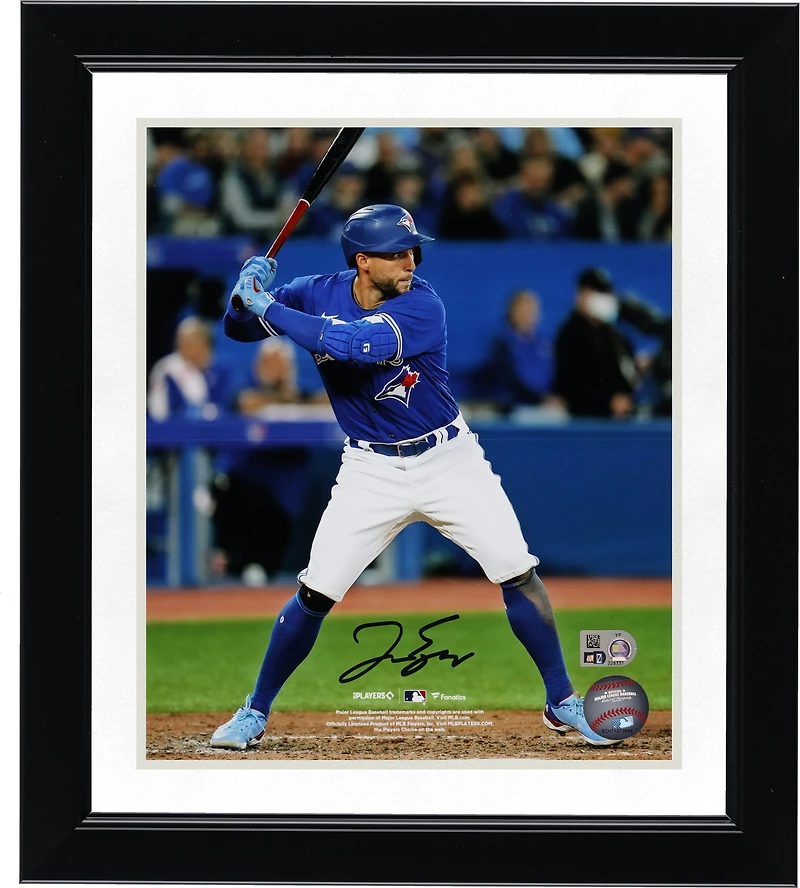 George Springer Toronto Blue Jays Autographed 8" x 10" At Bat Photograph