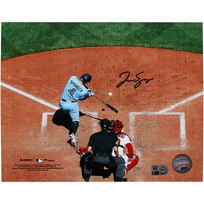 Photographie autographiée de 8" x 10" de George Springer, vue de dessus, des Blue Jays de Toronto