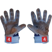 Gants de frappe Nike bleus autographiés par George Springer des Blue Jays de Toronto lors de la saison 2023 de la MLB