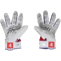 George Springer Toronto Blue Jays Autographed Game-Used White Nike Batting Gloves from the 2024 MLB Season 
