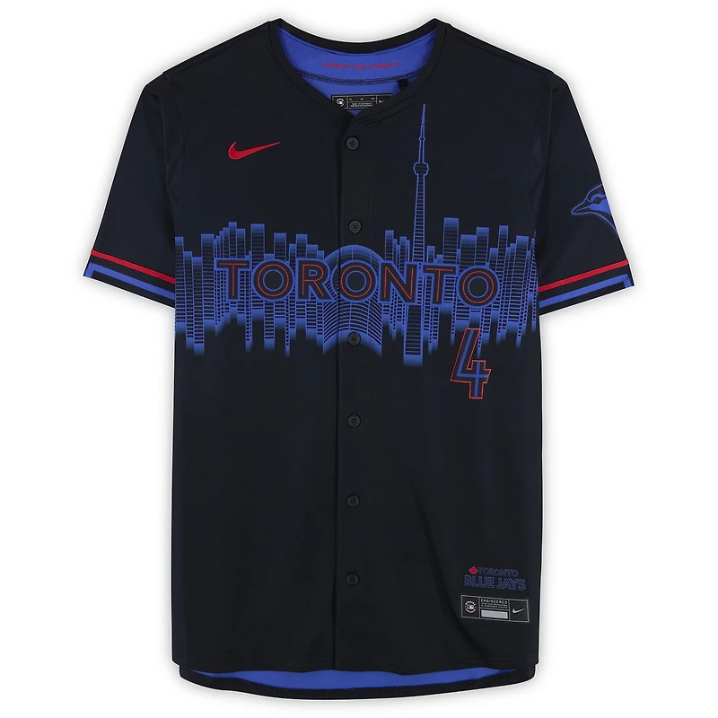 George Springer Toronto Blue Jays Autographed Navy Nike City Connect Limited Jersey