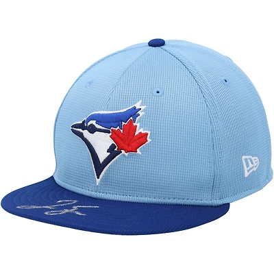 Casquette d'entraînement au bâton New Era 2024 autographiée par George Springer des Blue Jays de Toronto