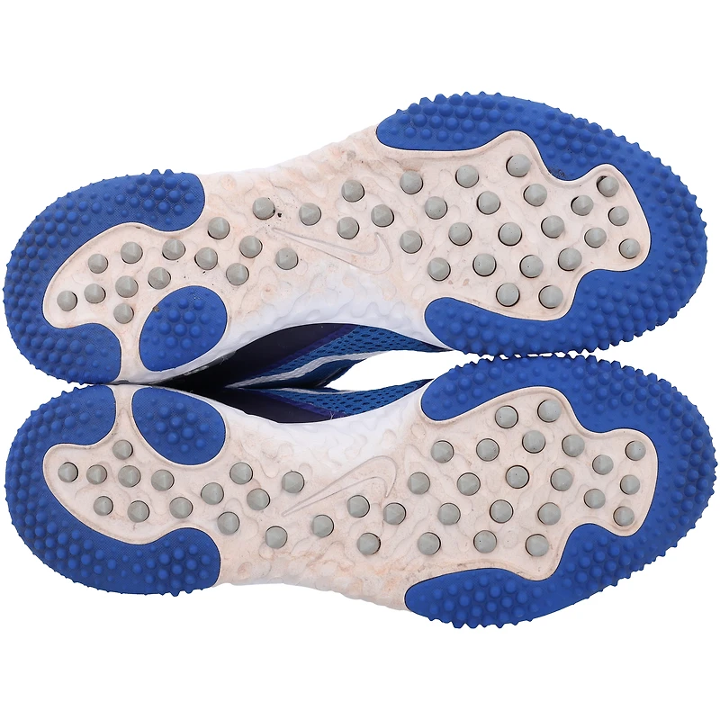 Chaussures Nike Alpha bleues autographiées par George Springer des Blue Jays de Toronto lors de la saison 2023 de la MLB - RG13309590-91