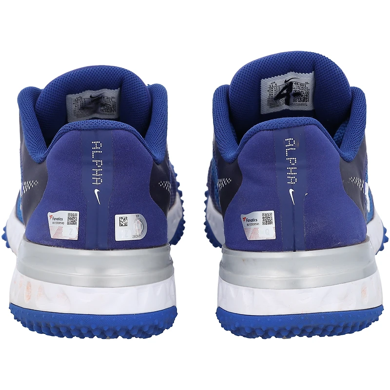 Chaussures Nike Alpha bleues autographiées par George Springer des Blue Jays de Toronto lors de la saison 2023 de la MLB - RG13309590-91