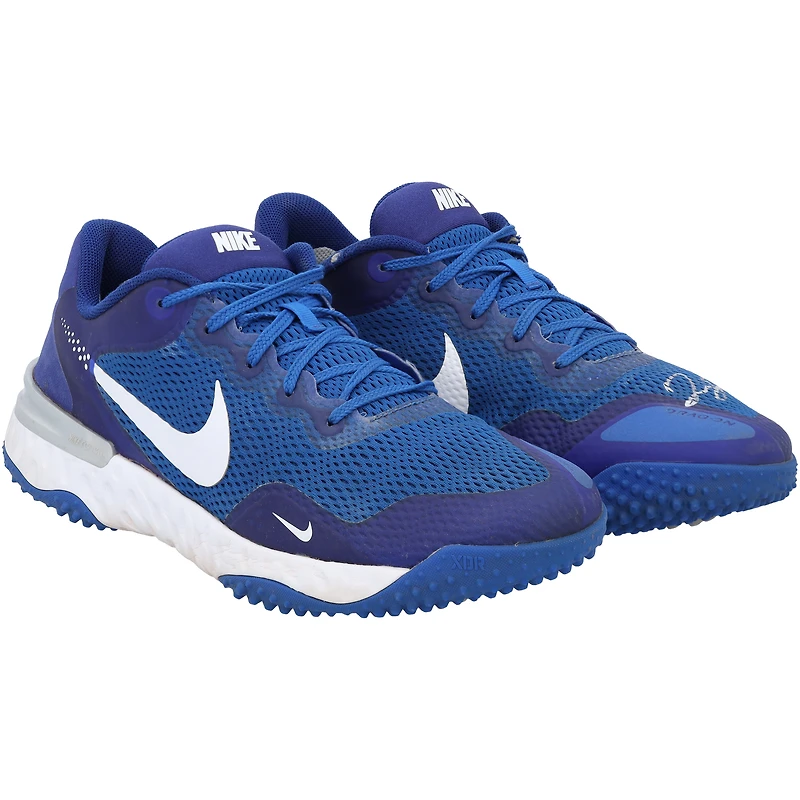 George Springer Toronto Blue Jays Autographed Player-Worn Blue Nike Alpha Shoes from the 2023 MLB Season - RG13309592-93