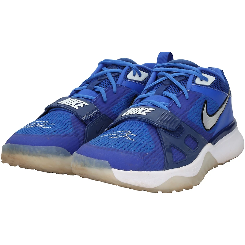 Chaussures Nike Royal autographiées par George Springer des Blue Jays de Toronto lors de la saison 2024 de la MLB
