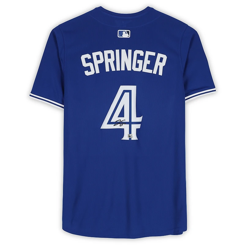 George Springer Toronto Blue Jays Autographed Royal Nike Limited Jersey